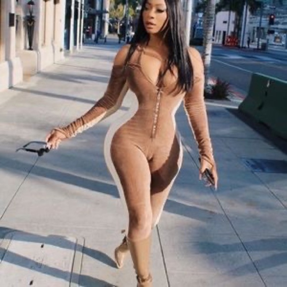 Brown sugar contour jumpsuit